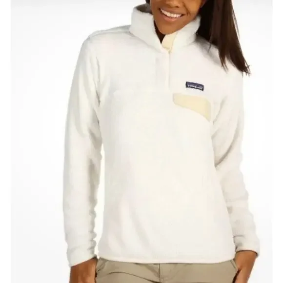 Patagonia Snap T Fleece Pullover Cream size small - Picture 2 of 11